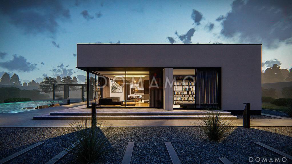 Проект одноэтажного дома из кирпича с просторной гостиной, мастер-спальней и гаражом на 2 машины / 6