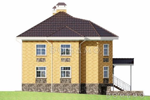 Проект рационально запланированного дома с цокольным этажом / Фасад 4