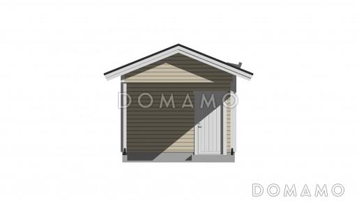 Проект каркасного навеса со складским помещением / Фасад 1