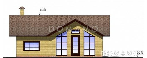 Проект гаража на два автомобиля / Фасад 1