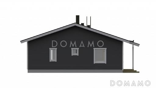 Проект одноэтажного каркасного дома с большими окнами / Фасад 2