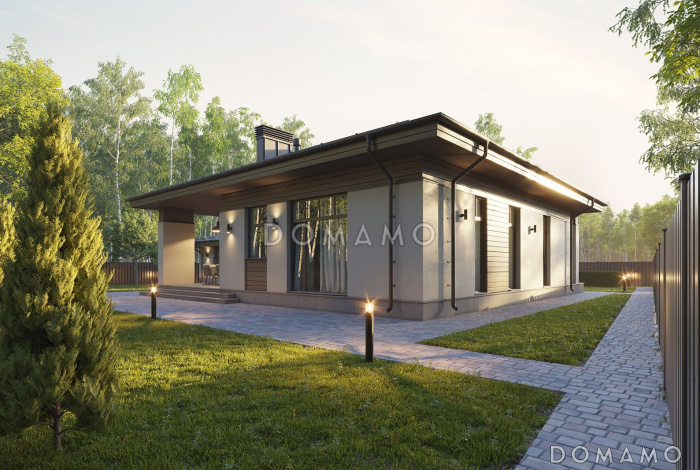 Проект небольшого квадратного дома с 2 спальнями Проект небольшого квадратного дома с 2 спальнями