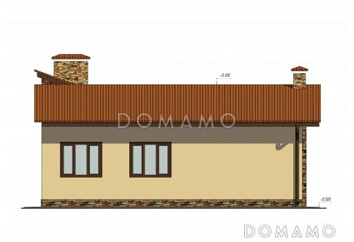 Проект одноэтажного компактного дома / Фасад 2
