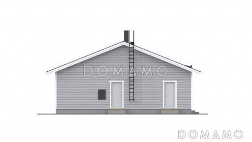 Проект каркасного дома с тремя спальнями / Фасад 4