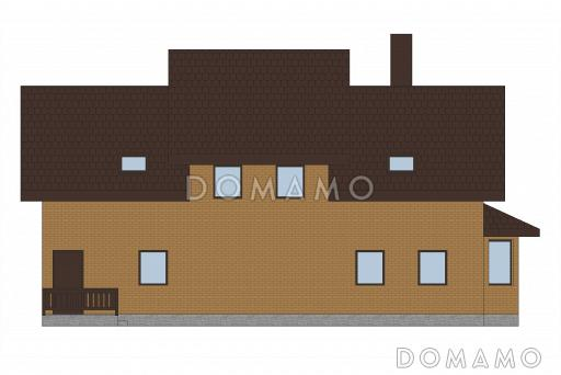 Проект каркасного дома с постирочной на мансардном этаже / Фасад 3