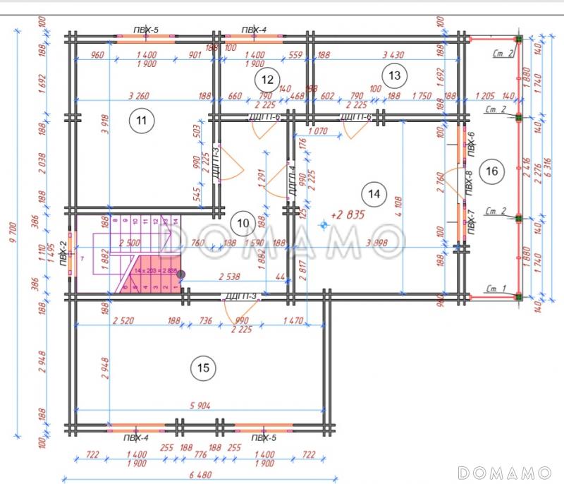 Усмань 152 / План 2 этажа
