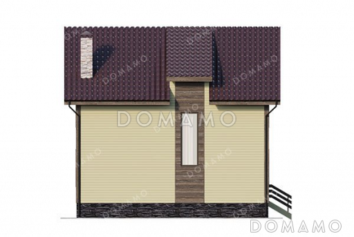 Проект одноэтажного дома с мансардой и балконом / Фасад 2