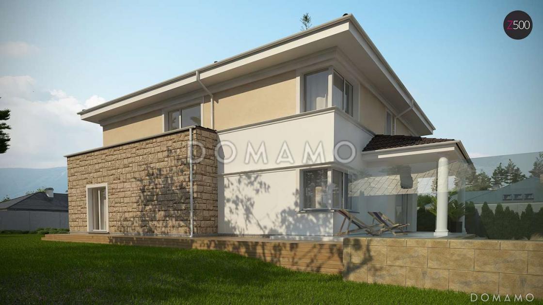 Проект просторного двухэтажного дома из газобетона с четырьмя спальнями, кабинетом, большим гаражом и тех помещением / 5