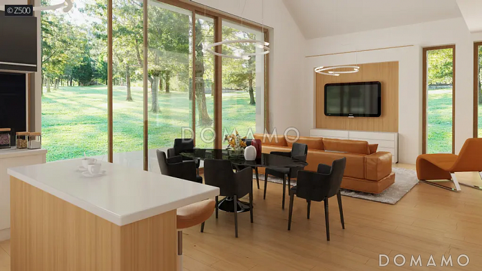 Проект кирпичного дома в стиле барнхаус с кабинетом, комнатой отдыха и увеличенной котельной Проект кирпичного дома в стиле барнхаус с кабинетом, комнатой отдыха и увеличенной котельной