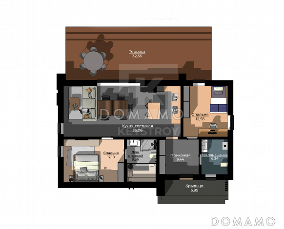 КейСтрой-404 / План 1 этажа