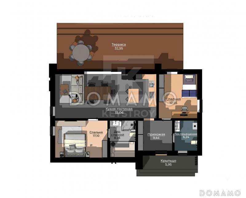 КейСтрой-404 / План 1 этажа