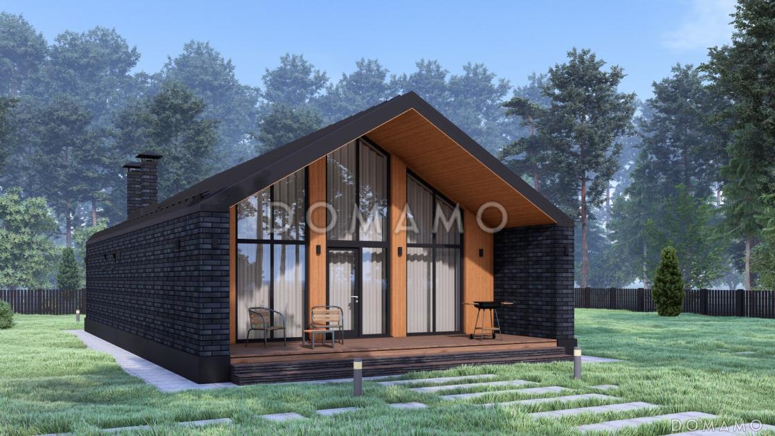 Проект одноэтажного стильного барнхауса S-94-2 / 2