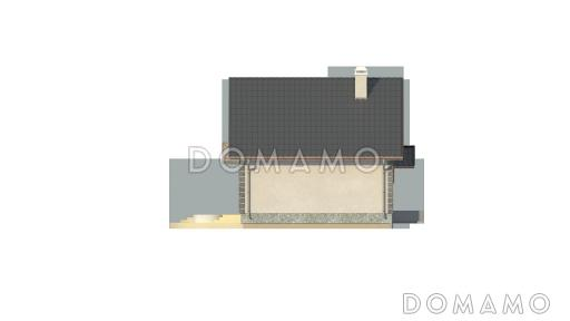 Проект загородного дома из газобетона с тремя спальнями на мансардном этаже / Фасад 4