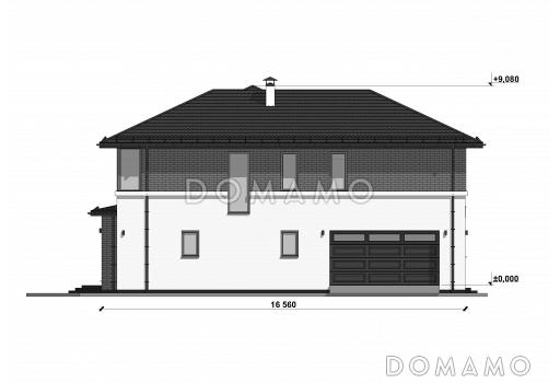 Проект загородного дома с террасой и гаражом на 2 машины S-292 / Фасад 4