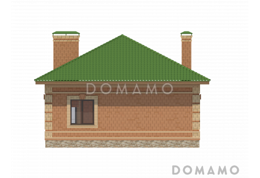 Проект компактного одноэтажного дома / Фасад 2