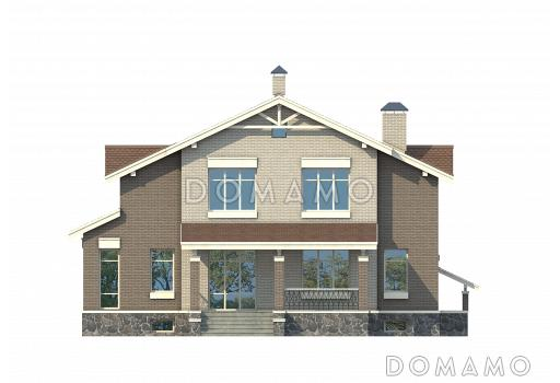 Проект вместительного особняка с бильярдным помещением, тренажерным залом и кинозалом / Фасад 3