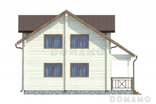 Проект небольшого дома с четырьмя спальнями на втором этаже / Фасад 4