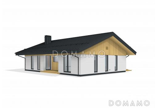 Проект дома из ж/б панелей с комбинированным фасадом SP-122-1 / Фасад 5