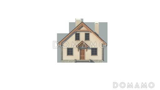 Проект загородного дома из газобетона с тремя спальнями на мансардном этаже / Фасад 3