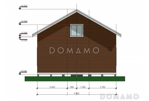 Каркасный дом для двух человек SK-56 / Фасад 2
