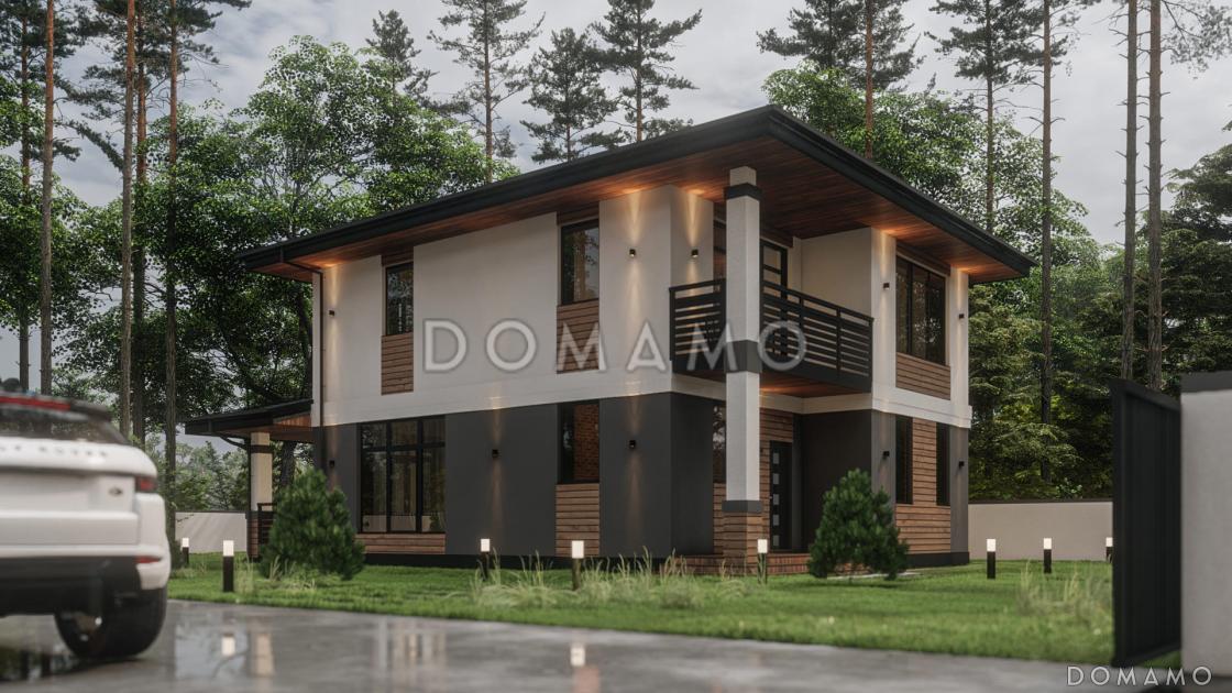 Проект дома из газобетона с 3 спальнями и ванной на втором этаже / 3