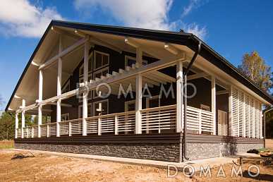 Проект кирпичного дома в стиле шале