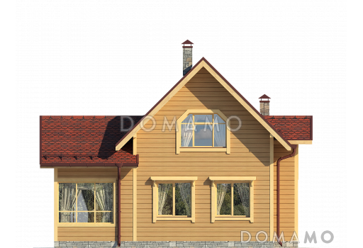 Проект вместительного загородного дома с уютной верандой и отличной планировкой / Фасад 2