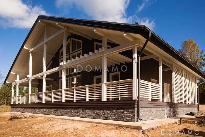 Проект кирпичного дома в стиле шале