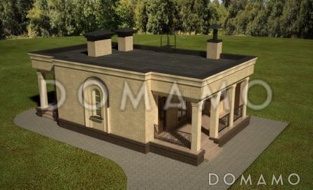 Проект бани с плоской крышей / 4