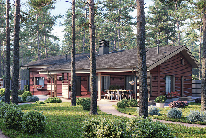 Проект компактного дома в скандинавском стиле с 4 спальнями