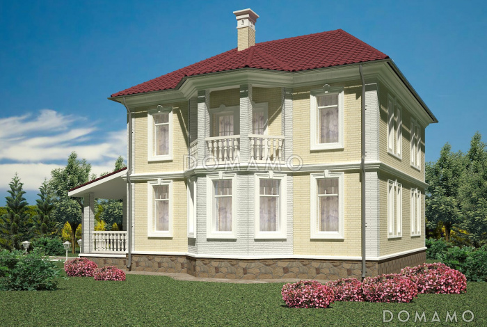 Проект классического коттеджа 10х10. Проект классического коттеджа 10х10.