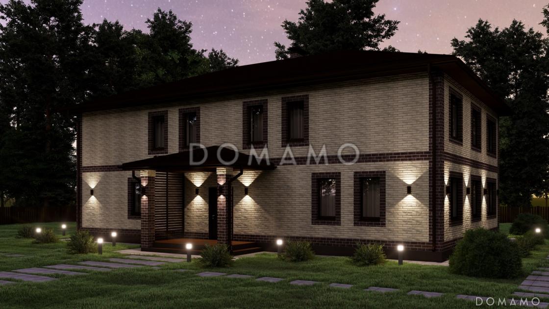 Проект эргономичного дуплекса с 8 спальнями на две семьи S-318 / 5