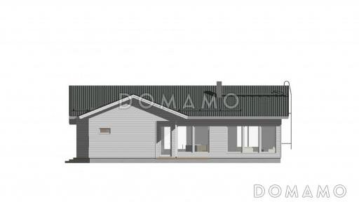 Проект каркасного дома с комнатой отдыха в зоне сауны / Фасад 4