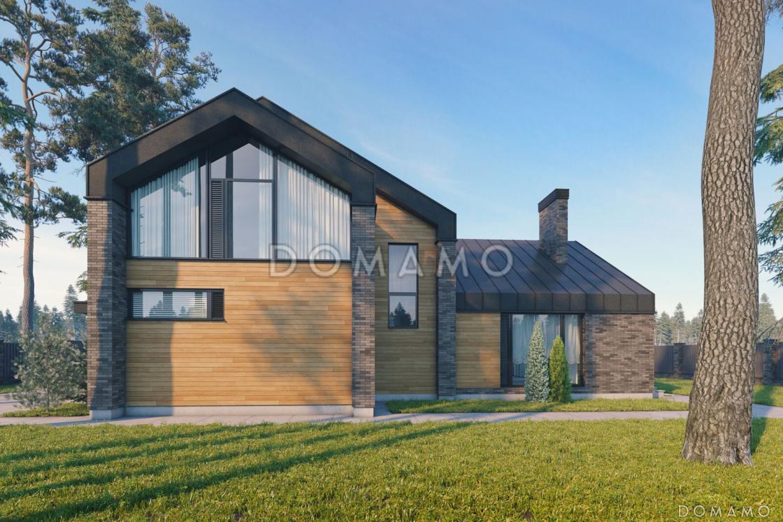 Проект дома из газобетона с мастер-спальней, СПА зоной, крытой террасой и автонавесом / 3