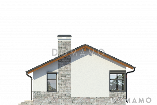 Проект магазина с торговым залом, кабинетом для персонала, вспомогательным помещением / Фасад 4