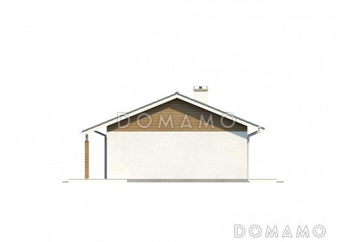 Проект одноэтажного дома из газобетона с 3 спальнями и светлой гостиной / Фасад 4