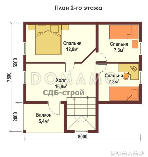 ДБР9 / План 2 этажа ДБР9 / План 2 этажа