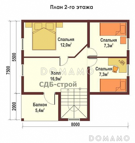 ДБР9 / План 2 этажа