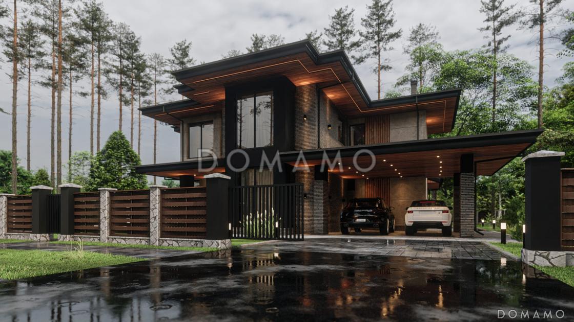 Проект двухэтажного дома из газобетона с мастер-спальней и верандой / 5