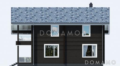 Проект дома из бруса в скандинавском стиле / Фасад 2