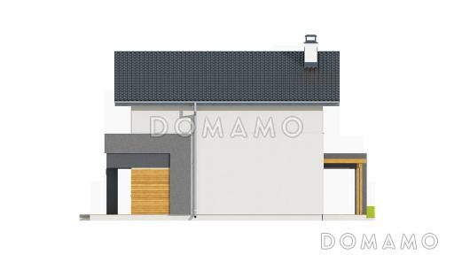 Проект небольшого двухэтажного дома из газобетона с тремя спальнями и балконом / Фасад 4