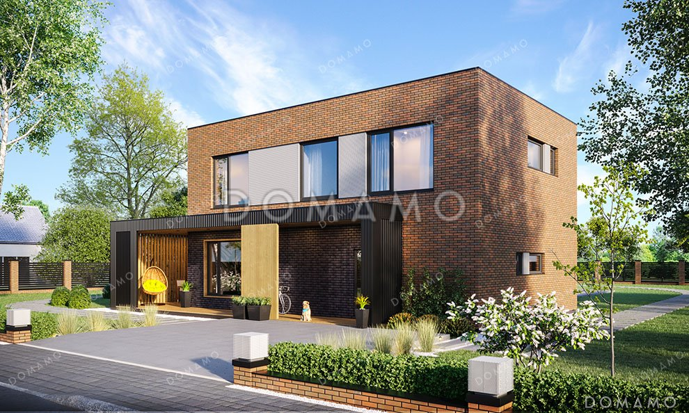 Проект двухэтажного дома с большой террасой / 3