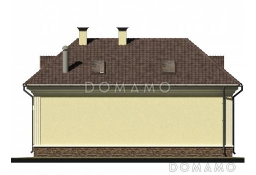 Проект гаража на 2 машины с мансардой / Фасад 3