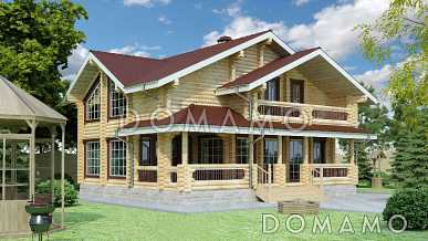 Проект дома из оцилиндрованного бревна до 200 кв.м Проект дома из оцилиндрованного бревна до 200 кв.м