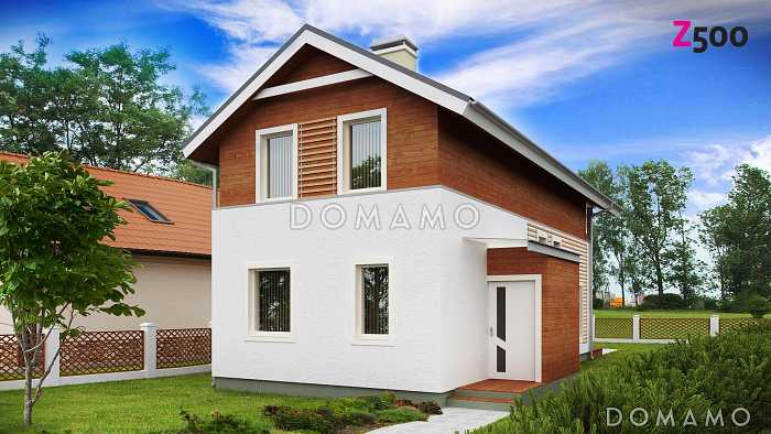 Проект компактного двухэтажного дома из кирпича для строительства на очень узком участке Проект компактного двухэтажного дома из кирпича для строительства на очень узком участке