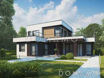 Проект современного кирпичного дома