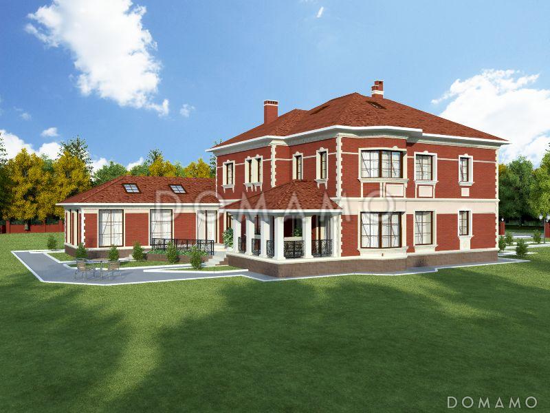 Проект загородного дома с широким крыльцом / 8