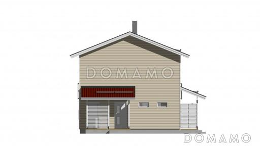 Проект современного дома с холлом на втором этаже / Фасад 3