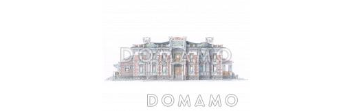 Проект особняка с бассейном / Фасад 2