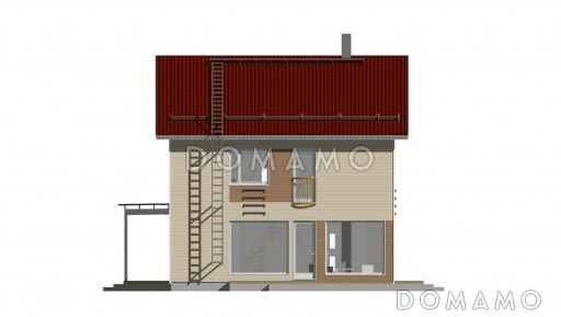 Проект двухэтажного каркасного дома c рациональной планировкой / Фасад 2